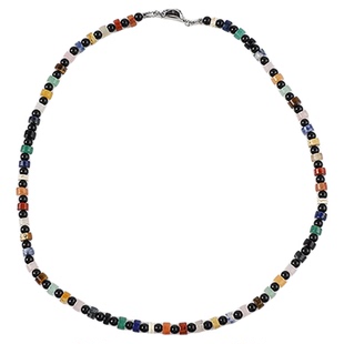 UNICA HOMME/造型点睛之笔_天然石混色串珠项链