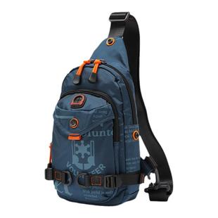 休闲男士胸包户外斜挎包2026新款潮流单肩背包运动帆布通勤小包包