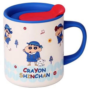 蜡笔小新儿童水杯家用带刻度保温牛奶杯不锈钢马克杯喝水防摔杯子