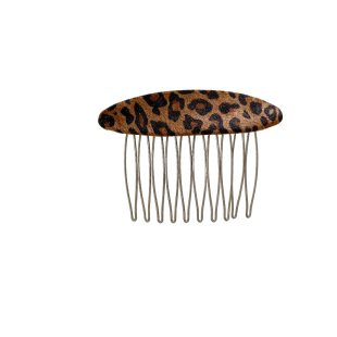 韩国豹纹刘海倒插梳女2026新款复古高端碎发梳整理神器高颅顶发卡