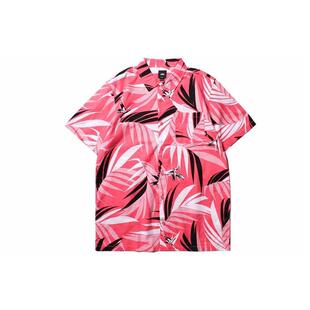 Vans CHECKER FLORAL 西海岸风格纹花卉短袖衬衫 男款 粉色