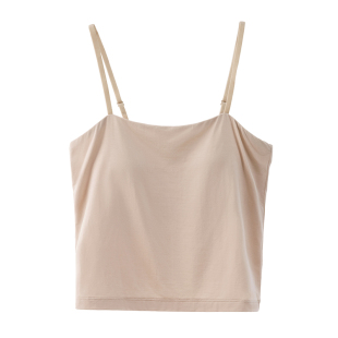有致真丝内衬吊带背心上衣女内搭外穿带胸垫一体式美背桑蚕丝内衣