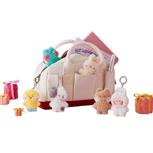 LINE FRIENDS连我朋友mininislow系列毛绒钥匙扣包包挂饰MBTI周边