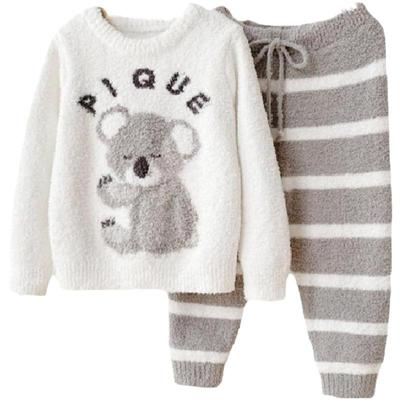 日系半边绒儿童睡衣家居服秋冬