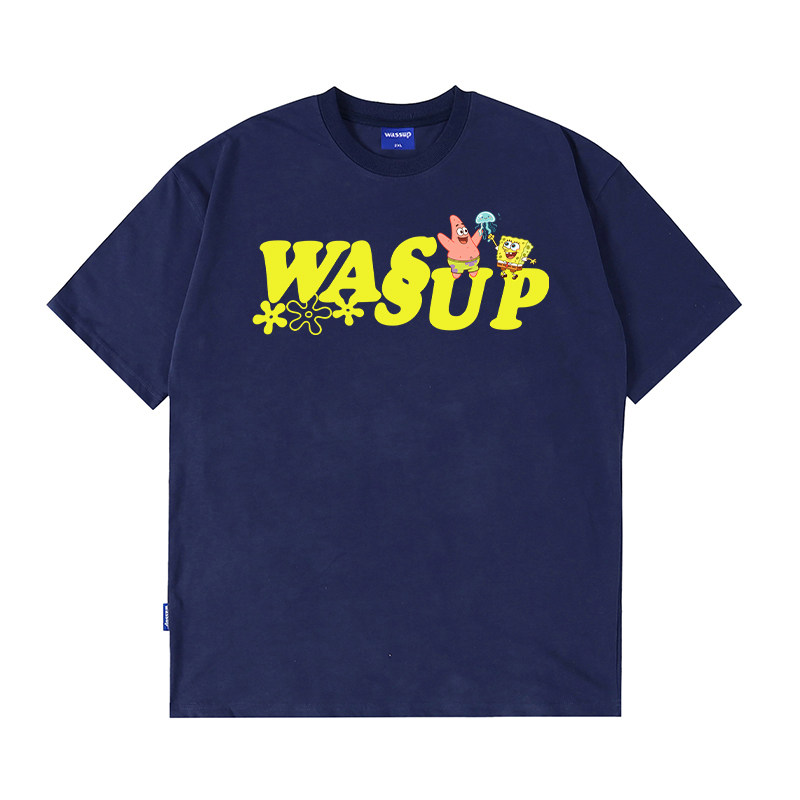 WASSUP联名海绵宝宝短袖T恤男女