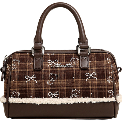 爱路喜生巧熊熊包毛绒波士顿包