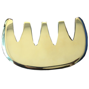 纯黄铜梳子按摩梳头面部经络头皮穴位刮痧梳板胸部乳腺疏通防脱发