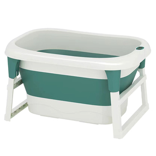 儿童加大号加高折叠浴桶婴儿泡澡盆洗澡盆可测温可游泳可坐躺家用