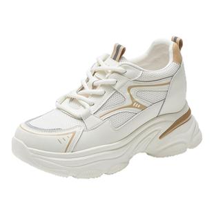 奥康 女鞋春秋老爹鞋时尚小白鞋减震厚底内增高休闲运动