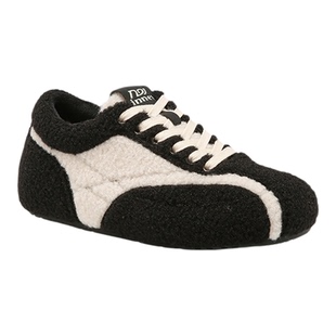 棉花糖复古女士德训2025年新款爆款内增高加绒毛毛鞋百搭巨好看的