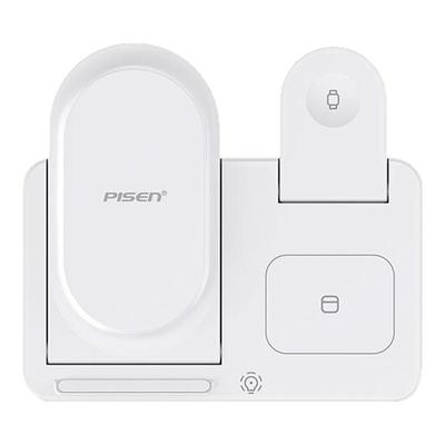 品胜三合一磁吸qi无线充电器15W