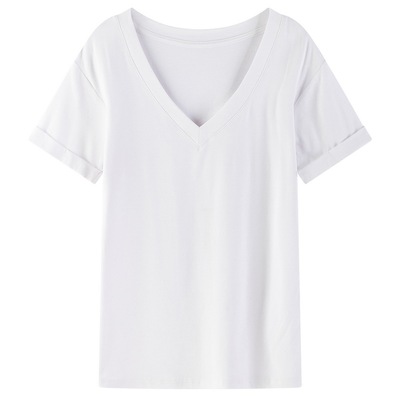 春日随心配v领正肩短袖显瘦T恤