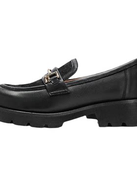 NineWest/玖熙乐福鞋女黑色百搭