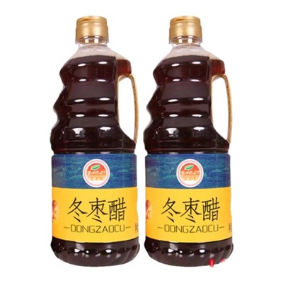 冬枣醋传统工艺酿造食用原浆凉拌醋原浆枣立冬金丝枣醋800ml* 2瓶