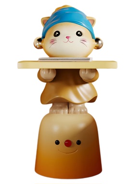 创意卡通小型床头柜置物架装饰品