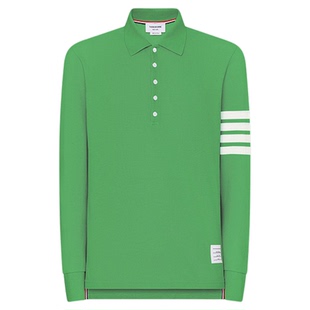 [3期免息]THOM BROWNE 男女同款四条纹棉质长袖POLO衫