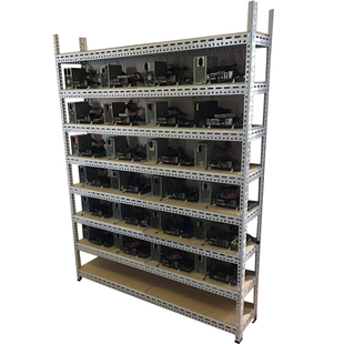 家用置物架工作室裸机机箱电脑主板架定制家用角钢货架搬砖主机架