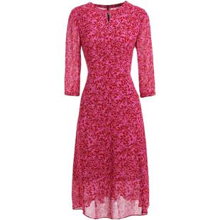 【官方奥莱清仓】乔万尼连衣裙秋装女商场新款中长款气质修身显瘦