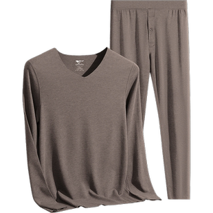 七匹狼德绒保暖内衣套装男士秋冬季内搭打底衫秋衣秋裤男款礼盒装