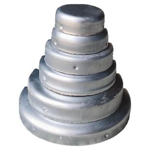 89警示柱柱帽封口盖防撞柱114免焊盖镀锌立柱盖子2.5寸钢管铁盖帽