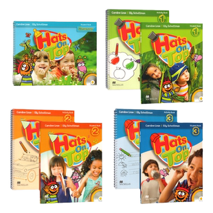 原版进口麦克米伦幼儿英语培训教材 hats on top预备 1 2 3级别幼儿园小 中 大 托班英文课本3-6岁入门零基础启蒙