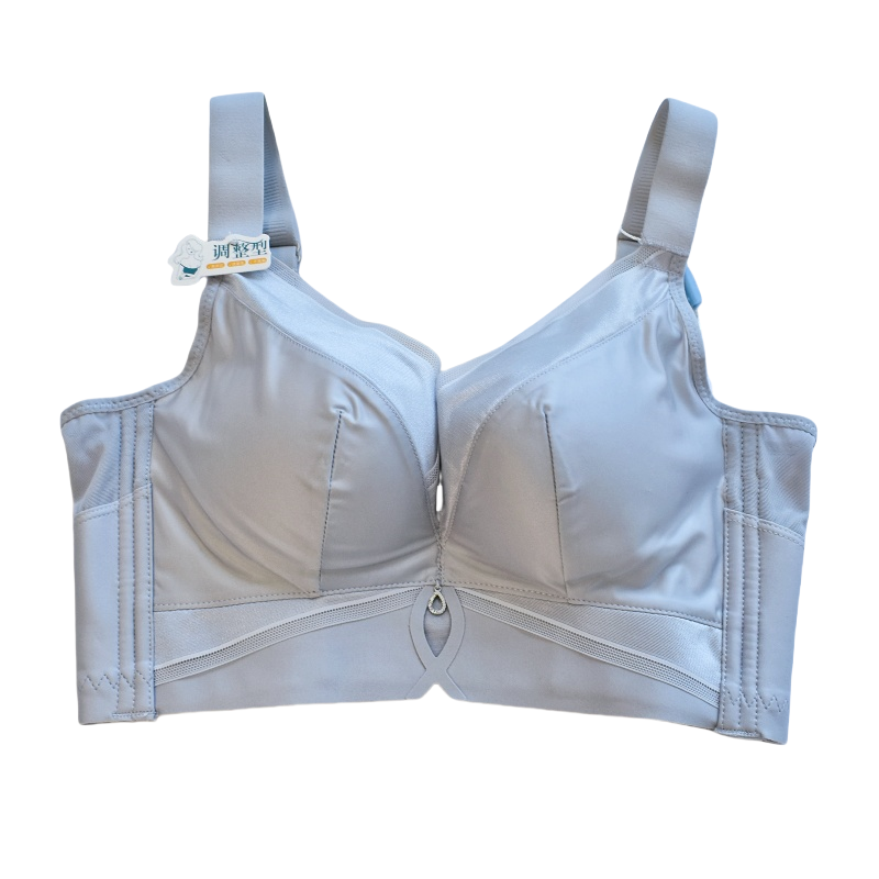 调整型聚拢光面无痕内衣女按摩杯无钢圈收副乳防下垂五排扣文胸罩