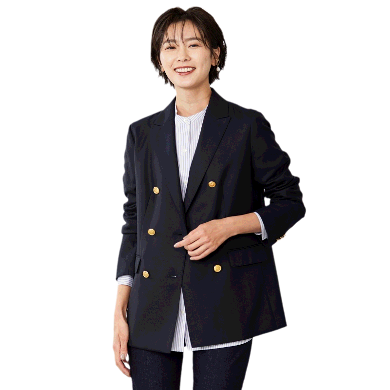 【J.PRESS】通勤干练气质双排扣设计女士西装外套