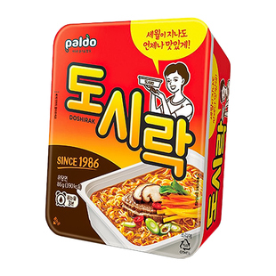 韩国进口paldo八道泡菜牛肉味碗面86g韩剧同款速食泡面韩式拉面