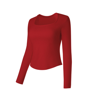 都市丽人保暖上衣女本命年马年羊绒蚕丝加厚秋衣秋裤带胸垫打底衫