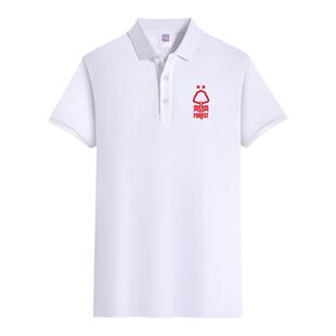 诺丁汉森林队服克劳夫足球迷服POLO衫男女有领短袖t恤翻带领半袖
