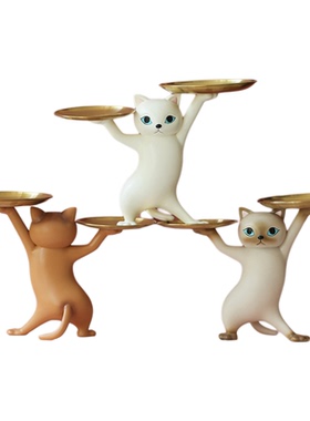 创意沙雕妖娆猫摆件乔迁新居礼物