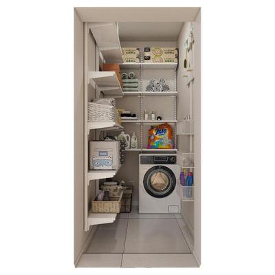 三个房间定制钢制框架金属衣柜