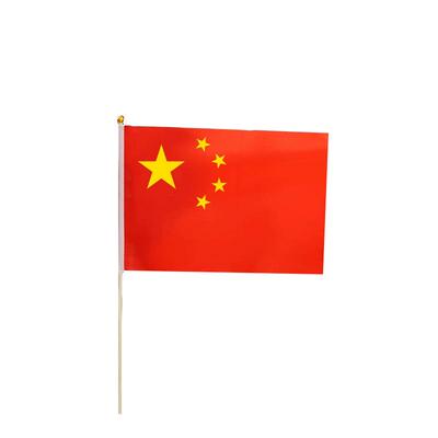 手持小国旗手挥旗五星红旗