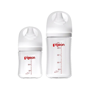 贝亲玻璃奶瓶婴儿新生儿防胀气奶瓶官方旗舰店奶嘴套装160+240ml