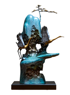 铜金岁月黄铜摆件新中式