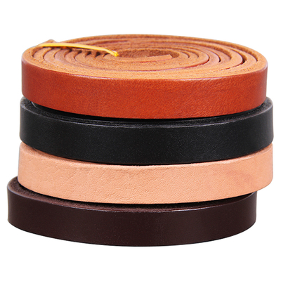 手工真皮革咖啡本色牛绳扁绳