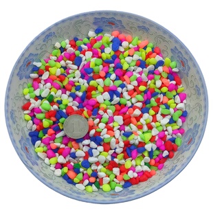 五彩石彩色小石头盆栽七彩色铺面小石子多肉水培鱼缸装饰园艺造景