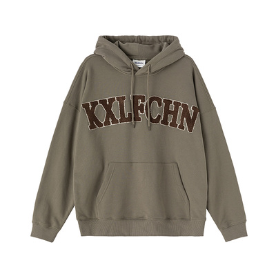 KXLFCHN毛巾绣连帽卫衣