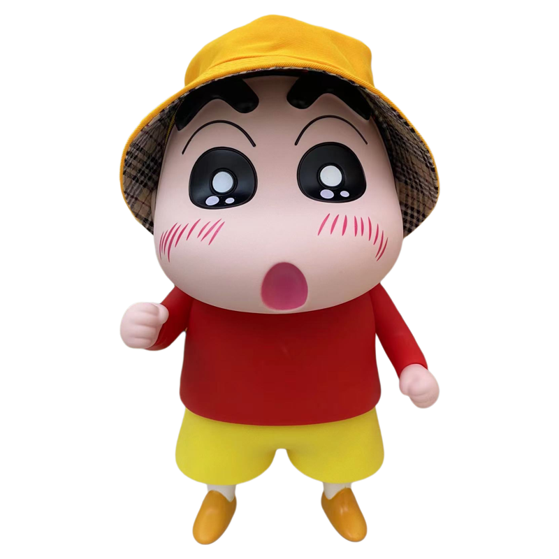 比心雨衣蜡笔小新桌面摆件装饰