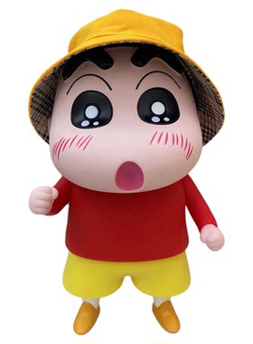 比心雨衣蜡笔小新桌面摆件装饰