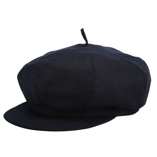 老人男爷爷帽子秋冬季毛呢画家鸭舌贝雷帽老头爸爸复古老式八角帽