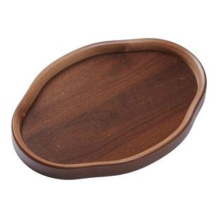 竹木茶盘2025新款家用茶杯子茶具茶台小型茶托盘干泡台茶海胡桃色