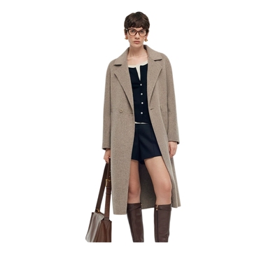 羊毛大衣歌莉娅英伦风双面呢外套