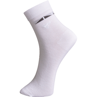 七匹狼白袜子男士纯棉袜防臭7a抗菌中筒男袜秋冬款全棉吸汗不臭脚