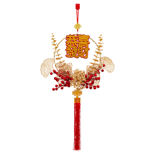 新年装饰品挂件过年马年春节2026挂饰氛围布置场景门挂喜庆花环