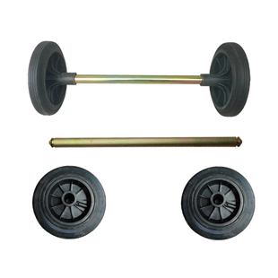 大号垃圾桶轮子轴户外240升120L通用加厚实心橡胶滚轮杠轱辘配件