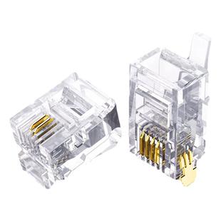 绿联电话水晶头2/4四芯电话座机传真机rj11连接线器6P2c4c插接头