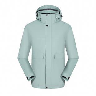 秋冬高端定制冲锋衣三合一加绒印字logo商务工作服外套可拆卸夹克