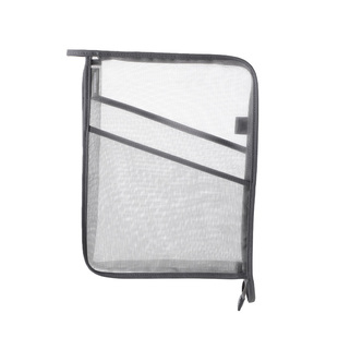 霜山尼龙收纳袋透明考试资料袋病历整理L型拉链内胆包A4文件袋