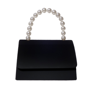 新款复古丝绒珍珠手提包高级感名媛晚宴手拿包旗袍派对小方包斜跨